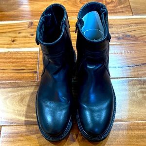 Vince black leather boots